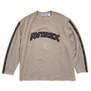 Vintage Avirex Textured Spell Out Sweater Men's Pullover Streetwear Hong Kong 3X